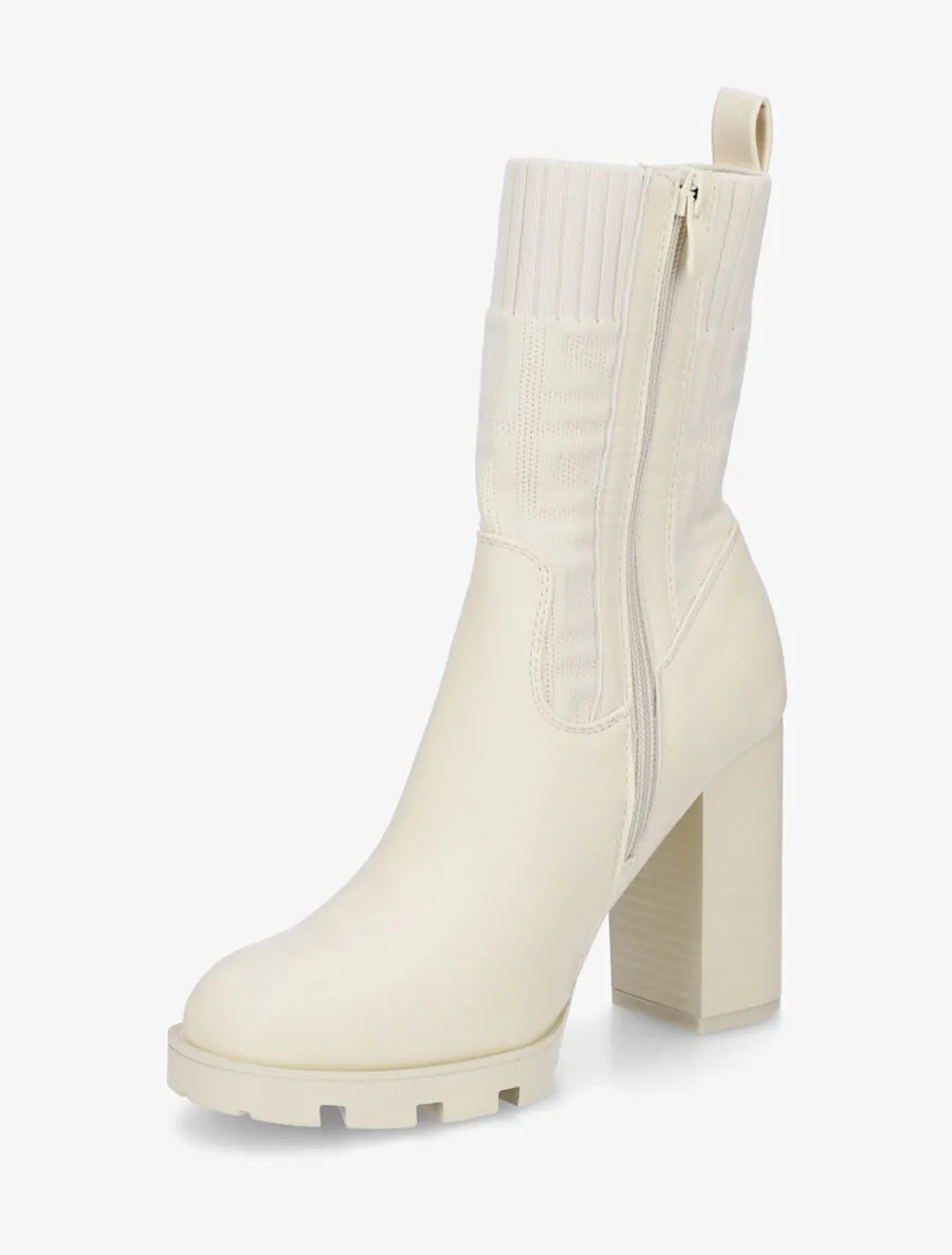 Bottines chaussettes imprimé grec