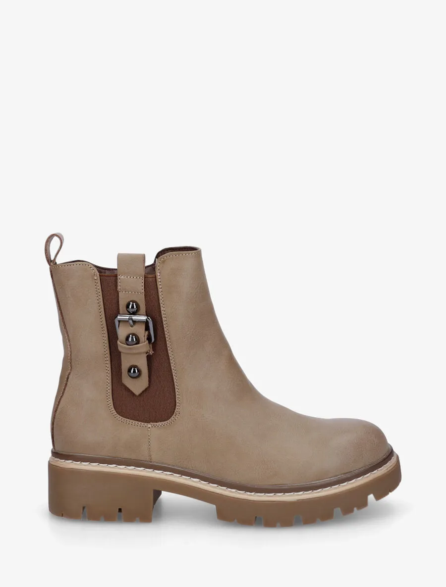 Bottines élastiquées en simili