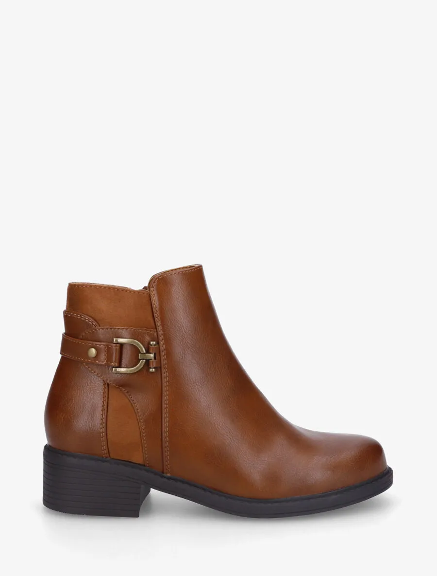 Bottines en simili et suédine
