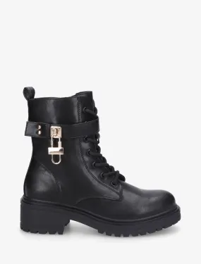 Bottines montantes à empiècement cadenas