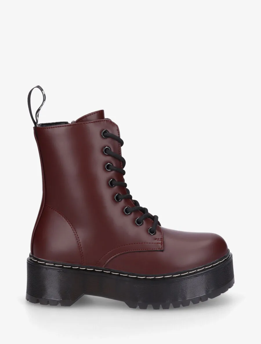 Bottines montantes en simili