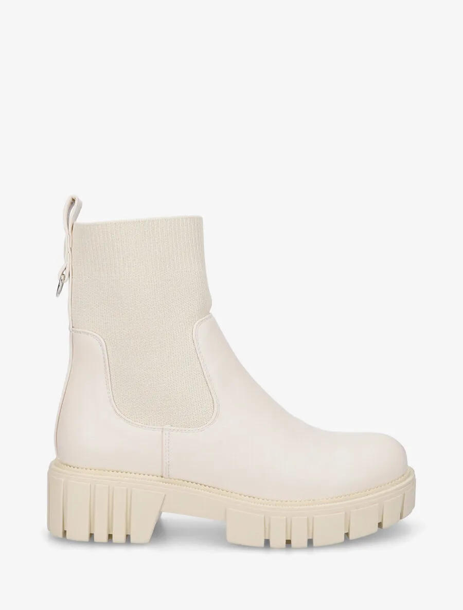 Bottines unies style chaussettes