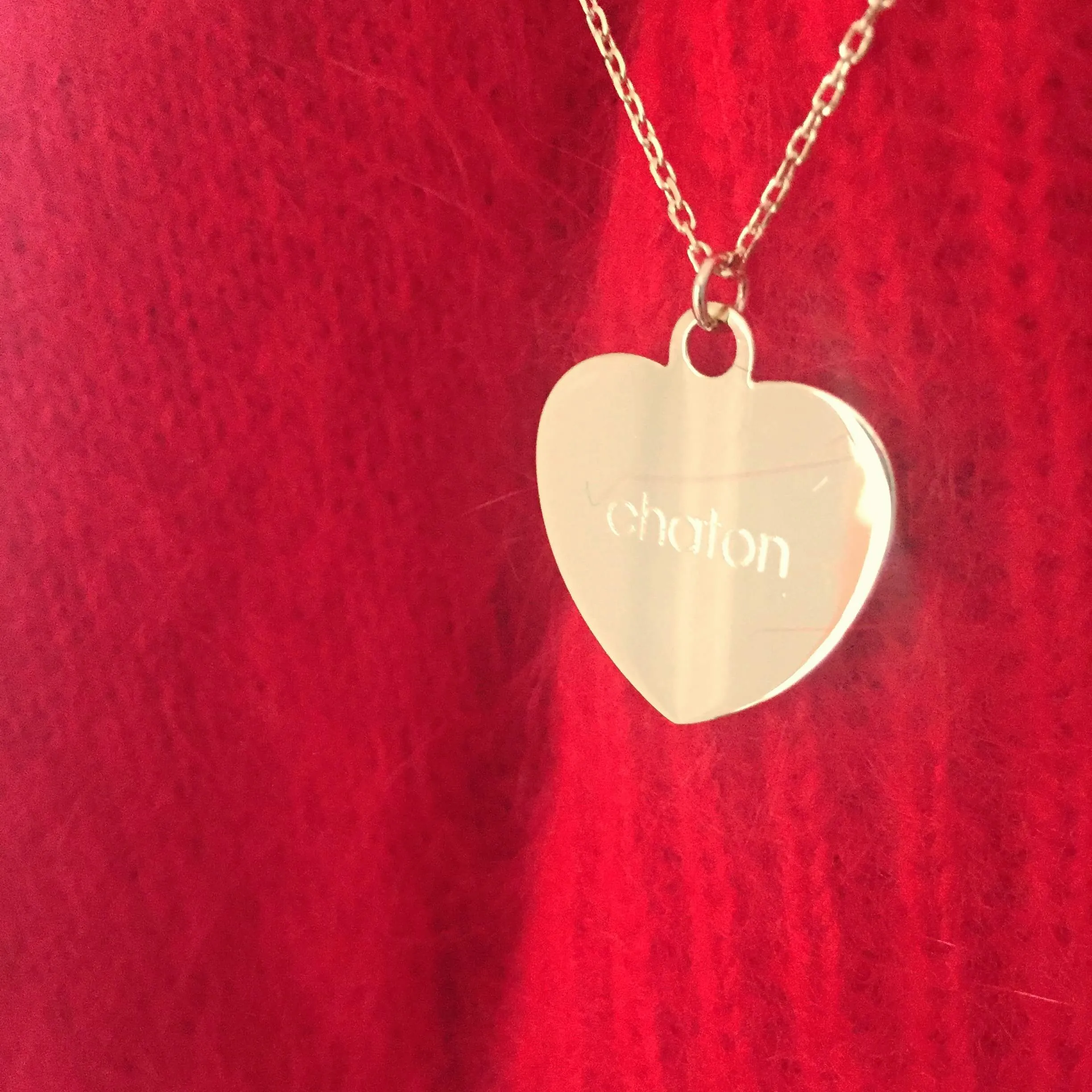 Collier Coeur Chaton - Odette & Lulu