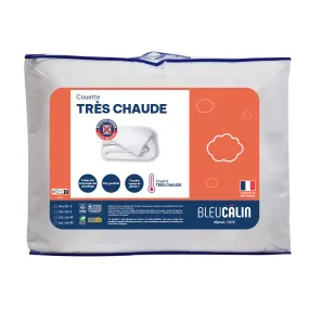 Couette très chaude microfibre 450g/m² 220x240cm - BLEU CÂLIN 