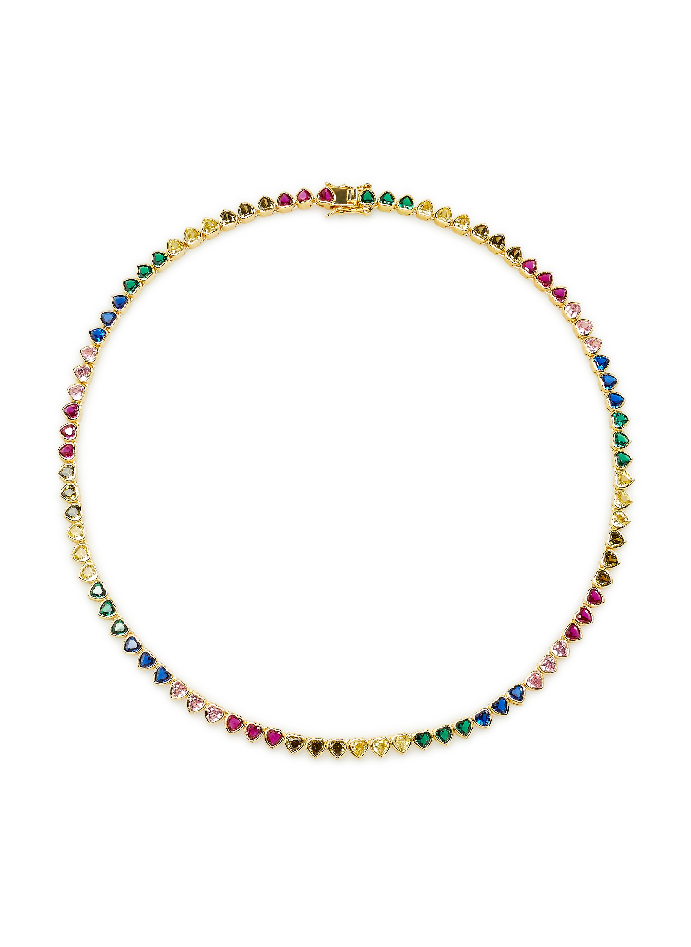 CRYSTAL HAZE  Collier Hearts  - Doré