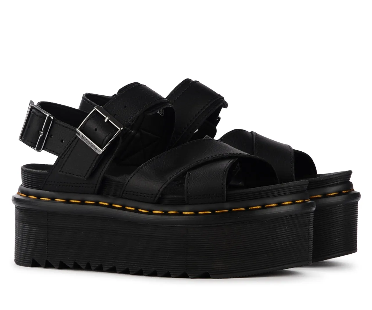 Dr. Martens Sandale Voss II Quad en cuir noir