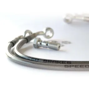 Durite de frein arrière d'aviation SPEEDBRAKES inox/raccord noir Suzuki GSX 750 S KATANA