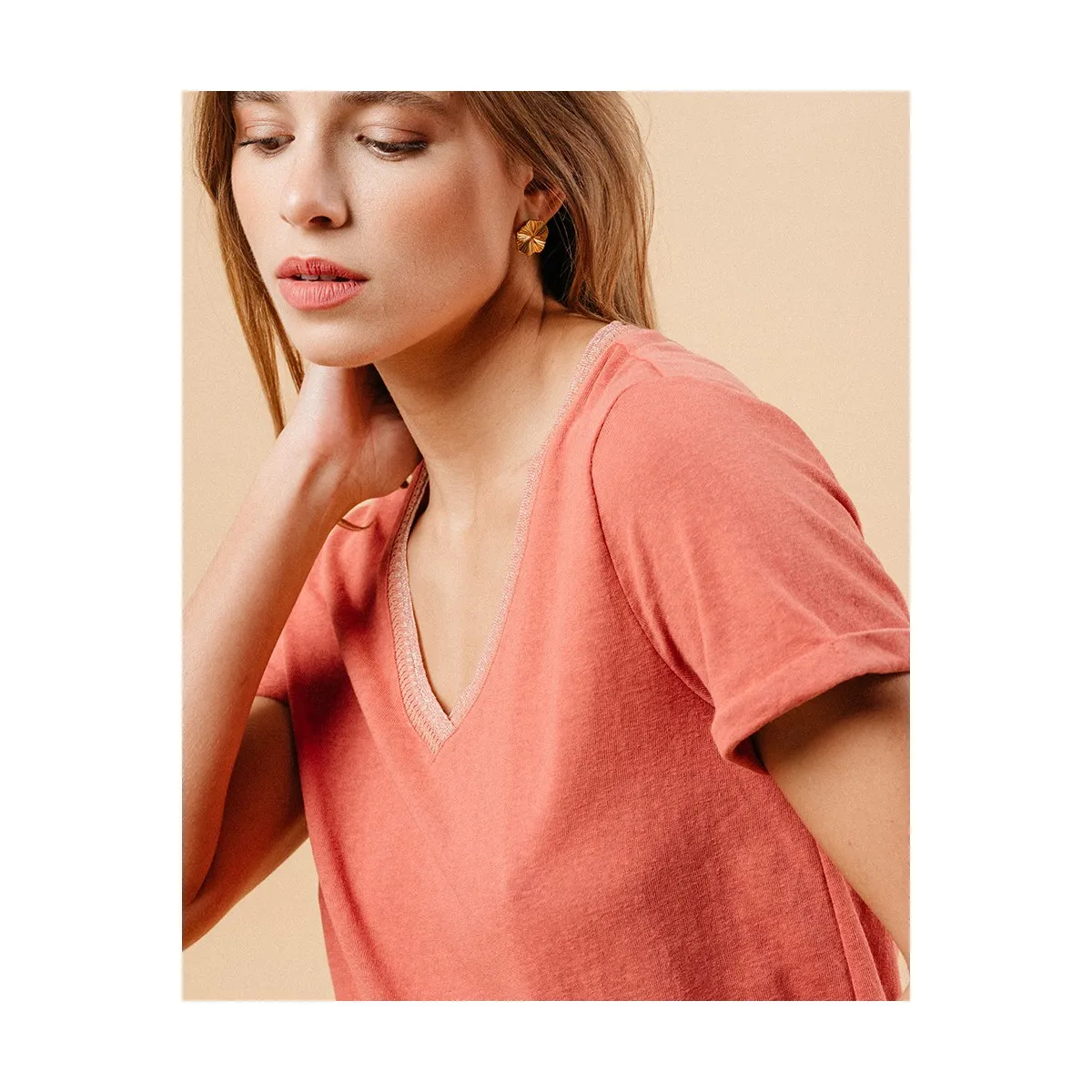 Grace et Mila - T-shirt femme rose foncé