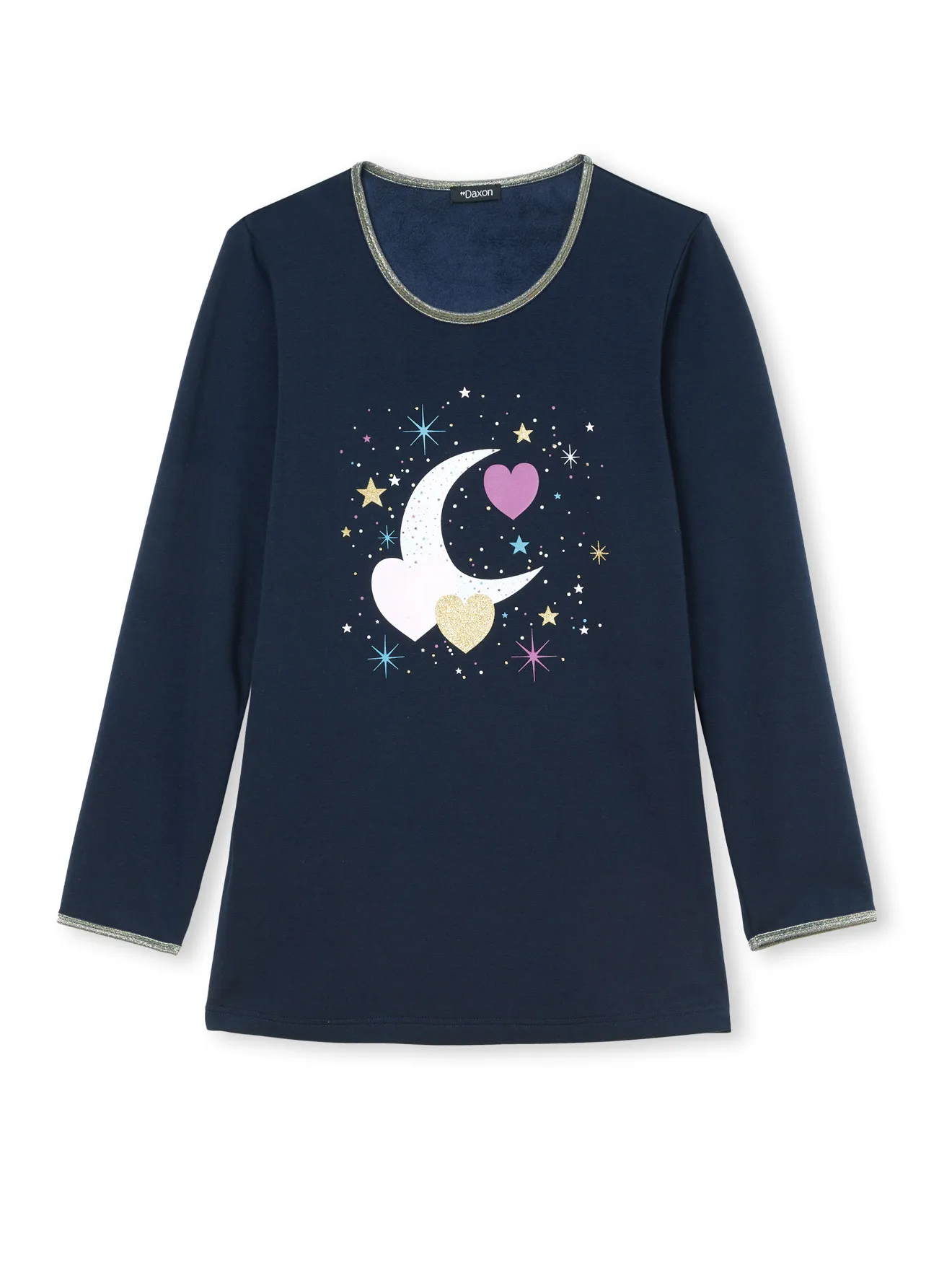 Haut de pyjama chaud en molleton