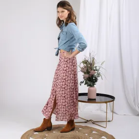 Jupe longue boutonnée Amy Réédition en viscose | 3 Suisses