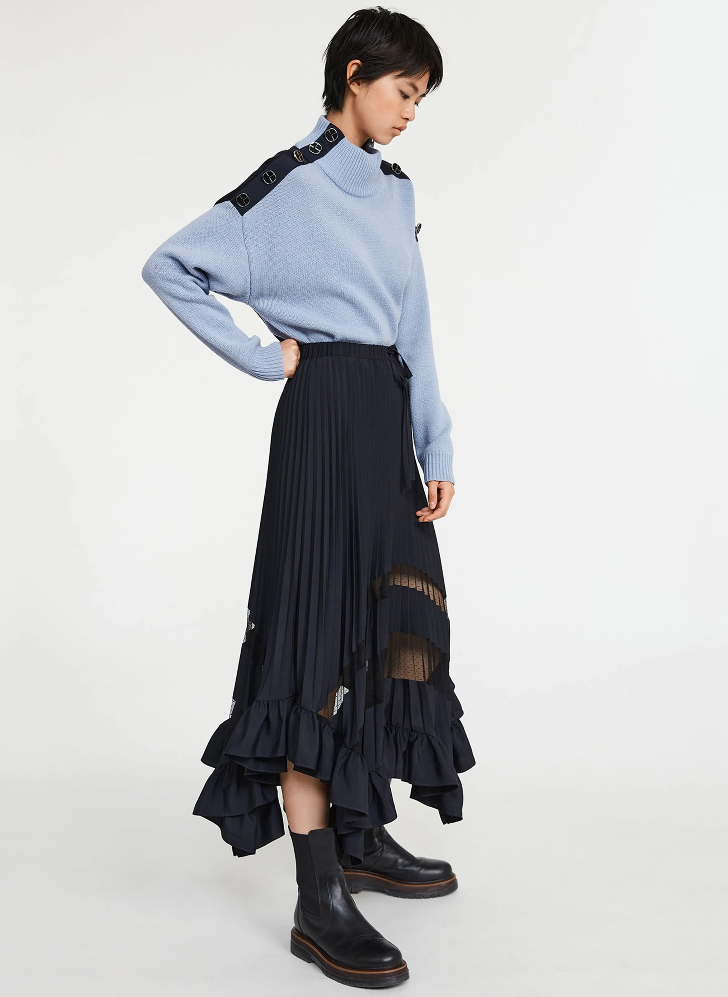 JUPE LONGUE VOLANTéE - CLAUDIE PIERLOT pour FEMME | Printemps