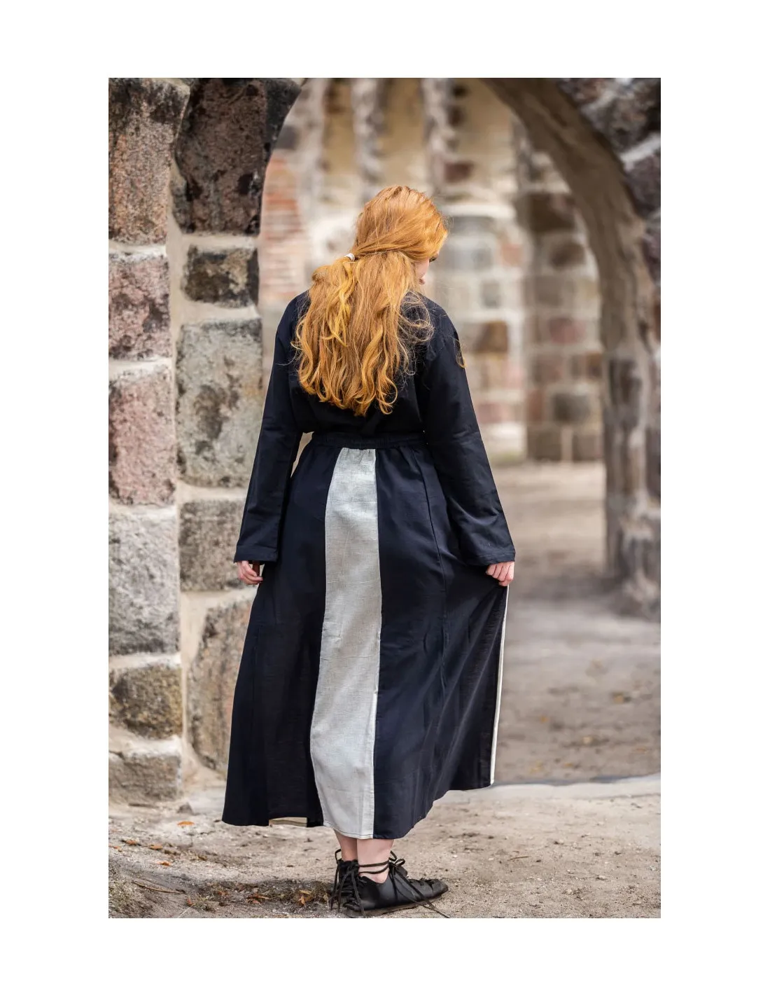 Jupe médiévale modèle Diana, noir-blanc ⚔️ Boutique Épées