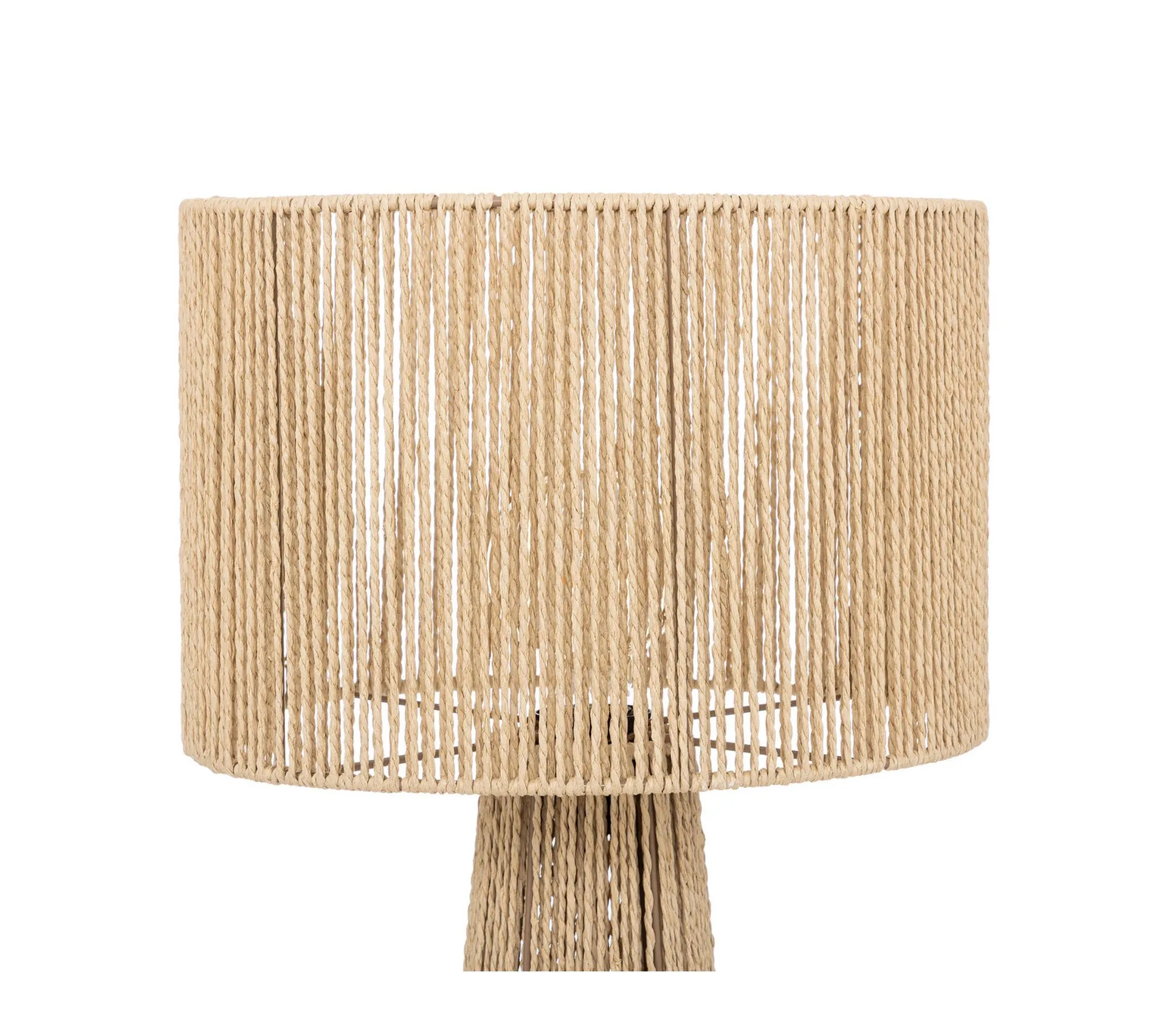 Lampadaire En Métal Et Corde Beige D. 38 X H. 97 Cm