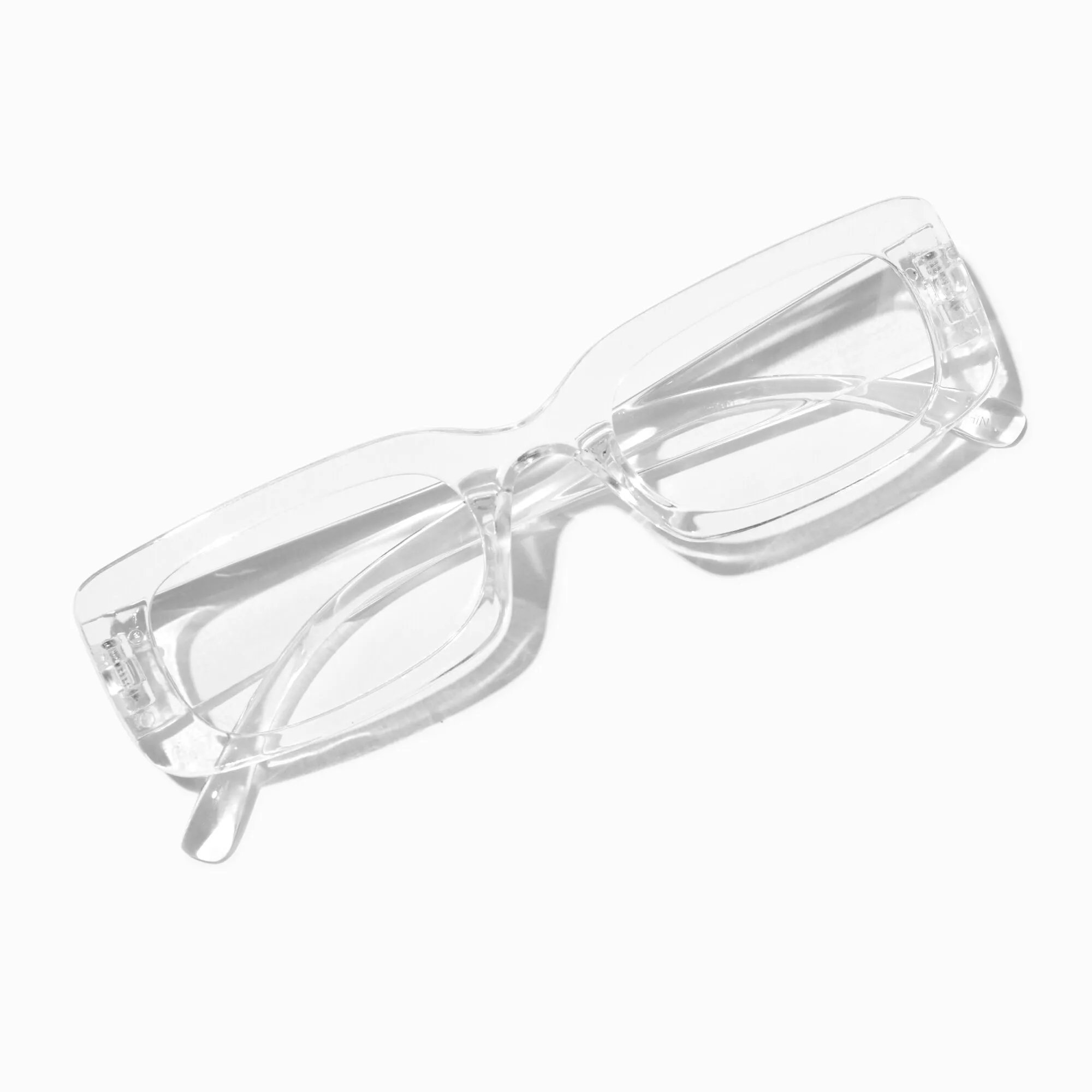 Lunettes rectangulaires à verres transparents réduisant la lumière bleue - Transparent