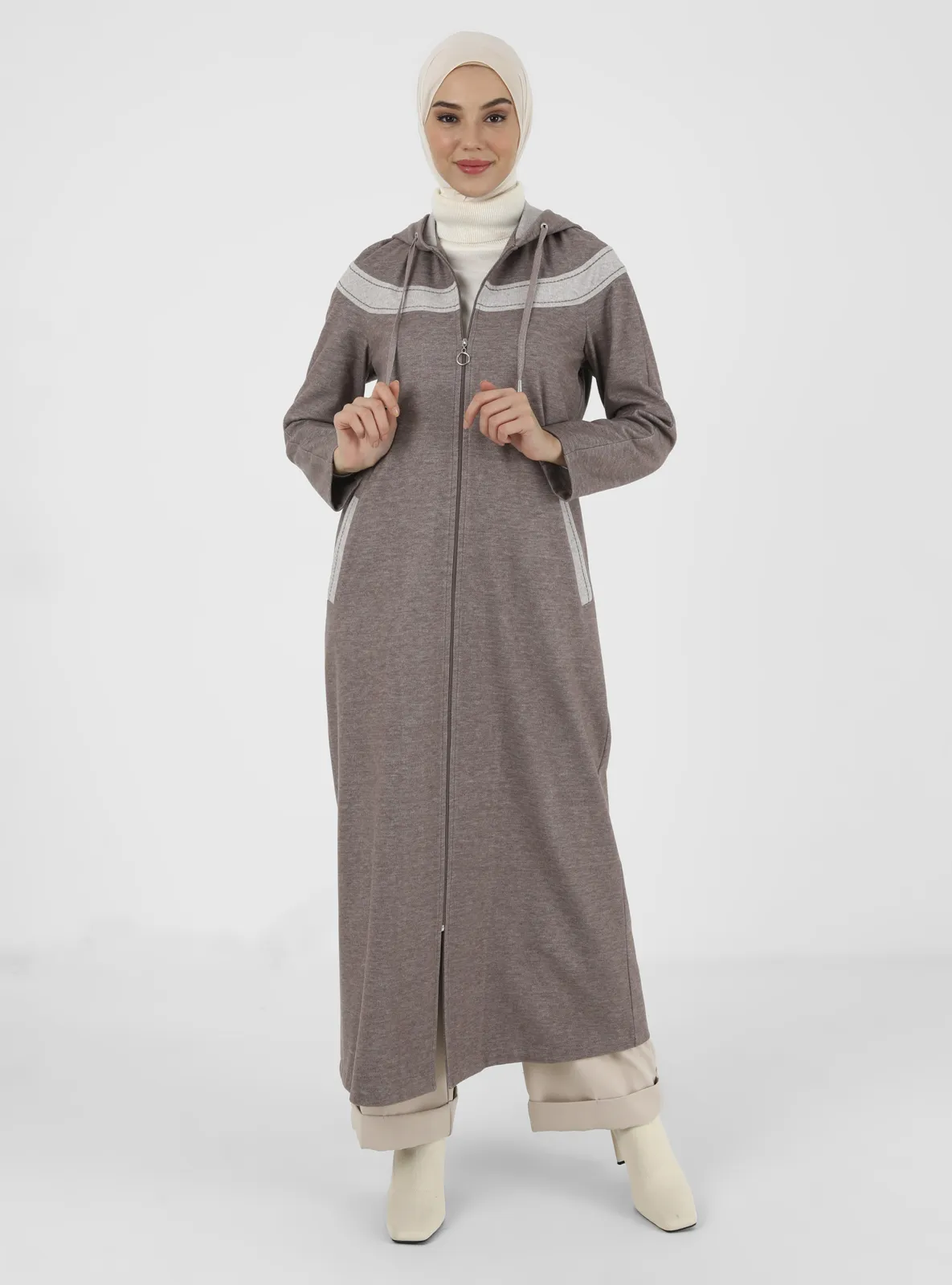 Mink - Unlined - Polo neck - Topcoat