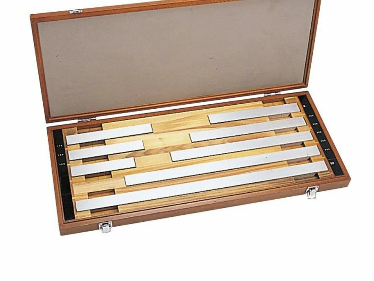 Mitutoyo 516-754-26 Ensemble de 8 calibres d'épaisseur 125 - 500 mm en acier - classe as-2