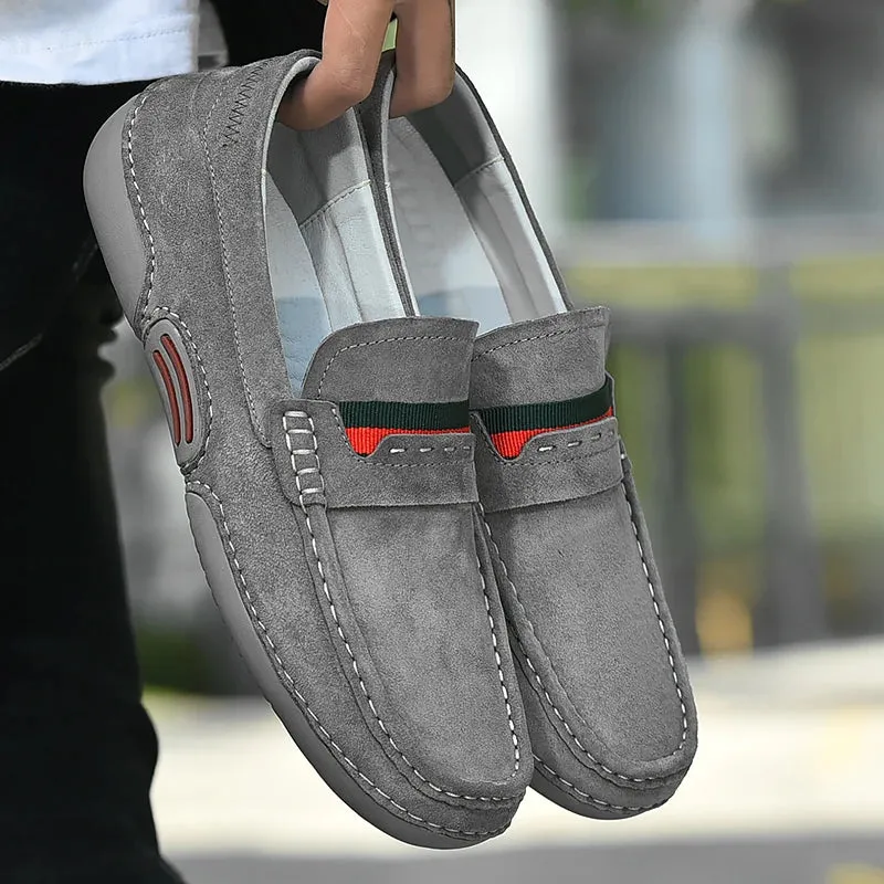 Mocassin en daim souple homme