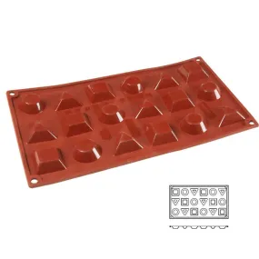 Moule silicone 18 mini formes assorties Pavoni 