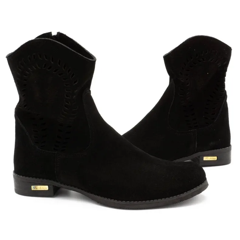 Olivier Bottines ajourées Cassie femme noir le noir
