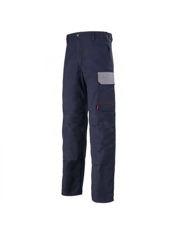 Pantalon de travail bleu marine et gris acier muffler