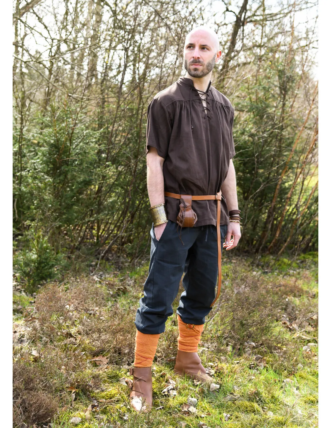 Pantalon médiéval basique modèle Hagen, bleu ⚔️ Boutique Épées
