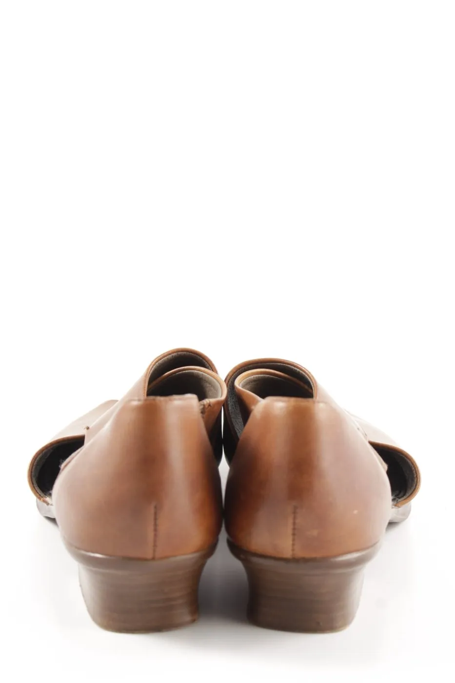 Rieker Ballerines à bout ouvert brun-orange clair style décontracté