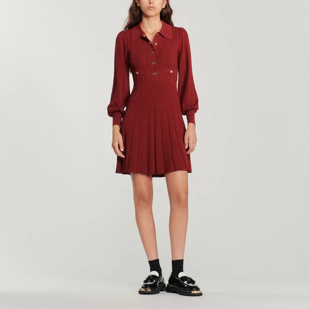 Robe en maille plissée