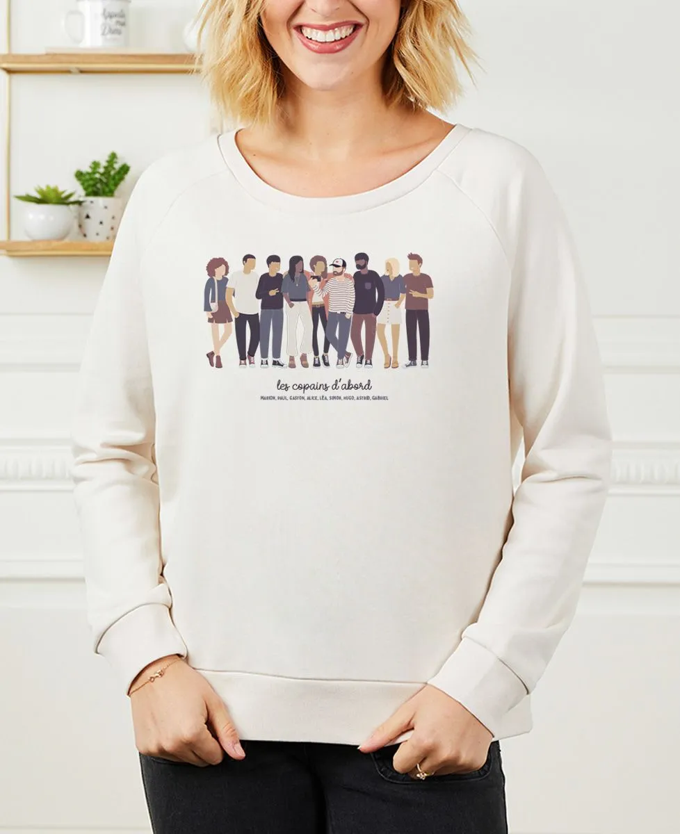 Sweatshirt femme Bande de potes personnalisé