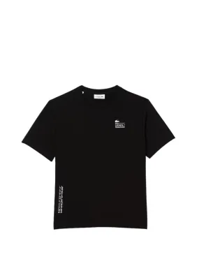 T Shirt Femme Lacoste Ref 57492 031 Noir