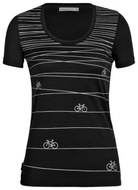 T-Shirt Icebreaker Femmes Tech Lite II SS Scoop Tee Hill Sprint Black