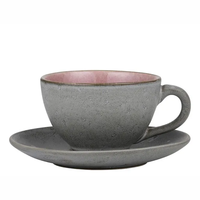 Tasse à Café Bitz Gastro Grey Light Pink 220 ml (6 Pièces)