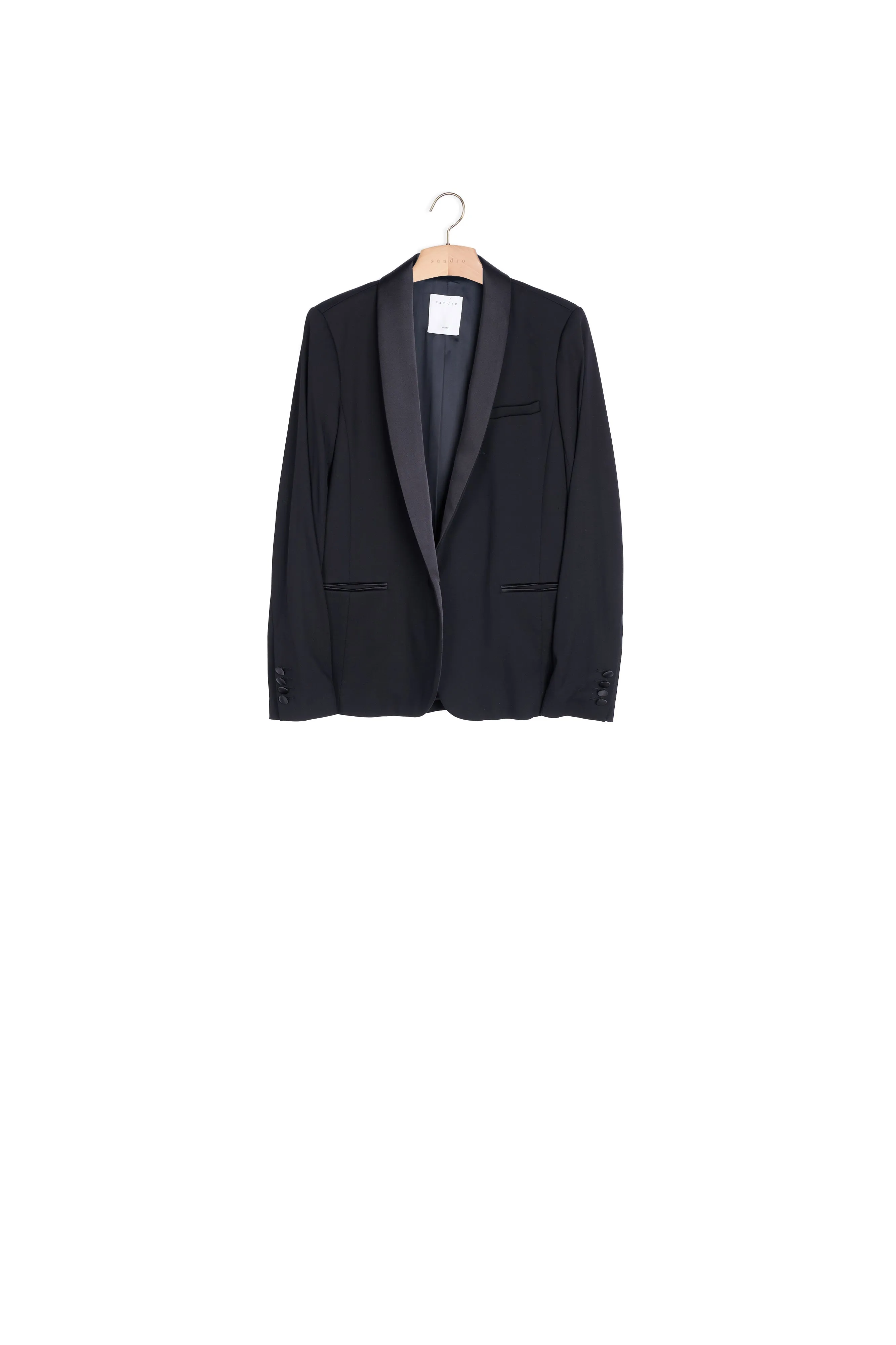 Veste de smoking à empiècement satin
